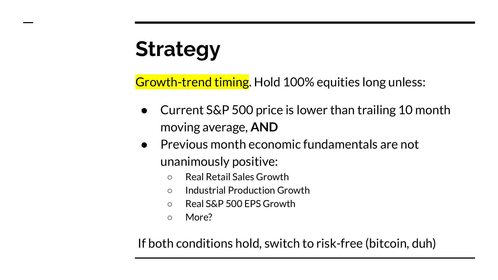 Macro Strategy highlight 2